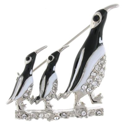 Playful Pinguins Brooch